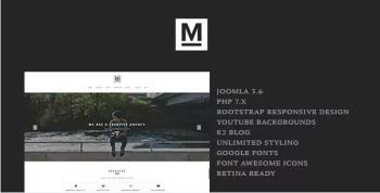 Max - Creative Minimal One Page Joomla Template